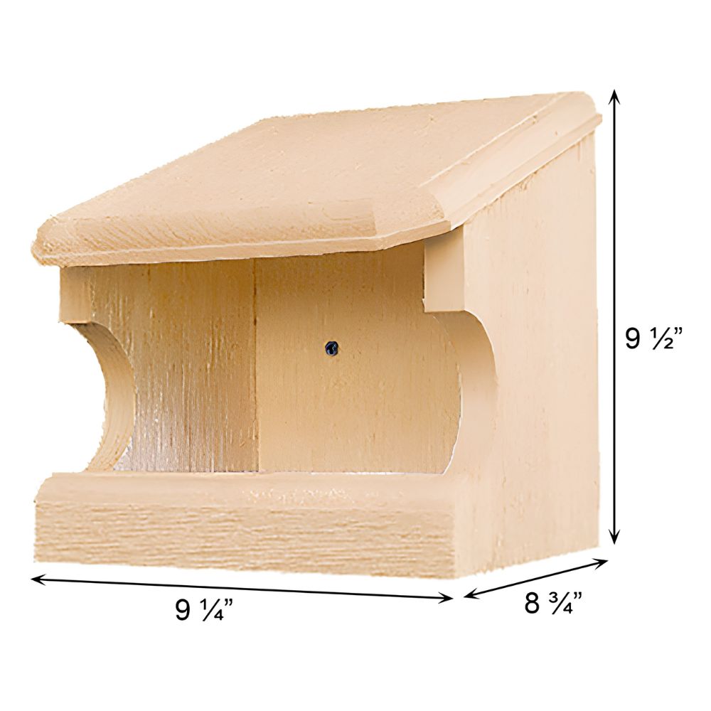open nest box dimensions
perch and weather