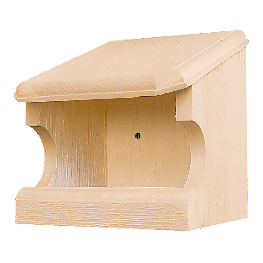 open nest box.
perch and weather